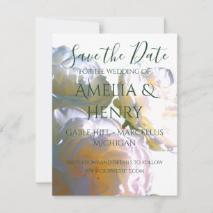 Elegante, pfirsichorange Rose Save The Date