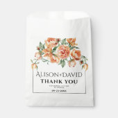 Elegante Pfirsichpfirsichkirsche Blume und Typogra Geschenktütchen (Vorderseite)