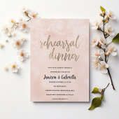 Elegante pfirsichweiße Blume Spitzen Probe Abendes Einladung