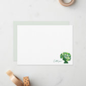 Elegante Pflanze Lovers Einfach Personalisiert Mitteilungskarte (Vorderseite/Rückseite Beispiel)