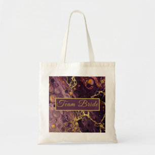 Elegante Pflaume Lila Marmor Tragetasche