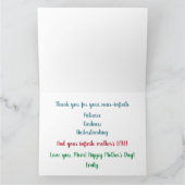 Elegante Phantastische Mutter Liebe Moderne Wasser Karte (Innenseite)