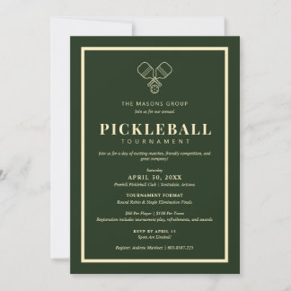 Elegante Pickleball-Turniereinladung Einladung