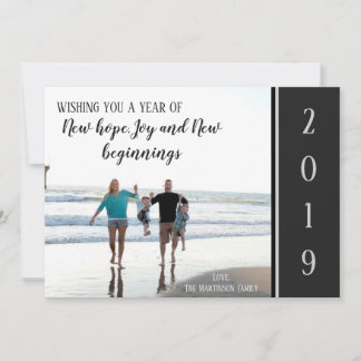 Elegante Picture Holiday Card für das neue Jahr 20 Feiertagskarte