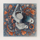 Elegante Pigeon Pair Inmitten der faszinierenden B Puzzle (Horizontal)