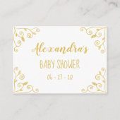 Elegante Pilze & Bienen, Goldfolie-Windelraffineri Begleitkarte (Rückseite)