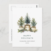 Elegante Pine Christmas Tree Company Gruß Postkarte (Vorne/Hinten)