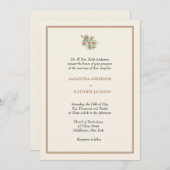 Elegante Pine Cone Hochzeit Einladung (Vorne/Hinten)