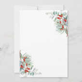 Elegante Pine Eucalyptus Weihnachtsbüros Party Einladung (Rückseite)