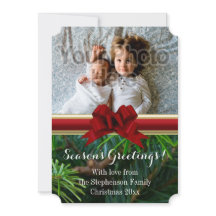 Elegante Pine Gold Red Bow Weihnachten