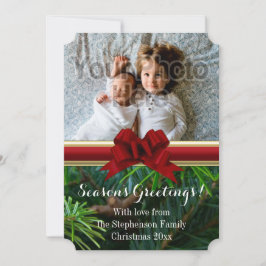 Elegante Pine Gold Red Bow Weihnachten