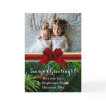 Elegante Pine Gold Red Bow Weihnachten