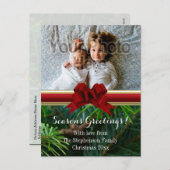 Elegante Pine Gold Red Bow Weihnachten (Vorne/Hinten)