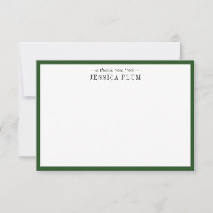 Elegante Pine Green Personalisiert Dankeschön Card Dankeskarte