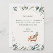 Elegante Pine & Holly Frohe Weihnachtseinladung. Einladung (Rückseite)