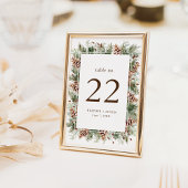 Elegante Pine Tischnummer