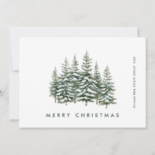 Elegante Pine Tree Christmas Company Gruß Feiertagskarte