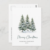 Elegante Pine Tree Christmas Company Gruß Postkarte (Vorne/Hinten)