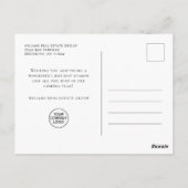 Elegante Pine Tree Christmas Company Gruß Postkarte (Rückseite)