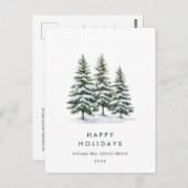 Elegante Pine Tree Christmas Company Gruß Postkarte (Vorne/Hinten)