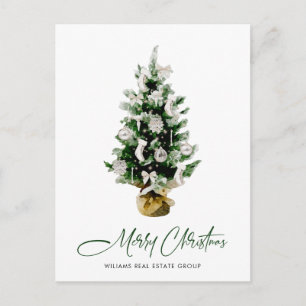 Elegante Pine Tree Christmas Company Gruß Postkarte