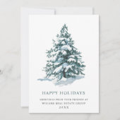Elegante Pine Tree Weihnachten Corporate Gruß (Vorderseite)