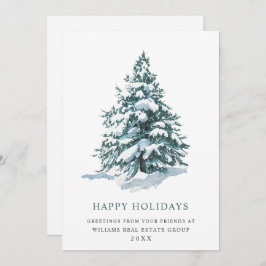 Elegante Pine Tree Weihnachten Corporate Gruß