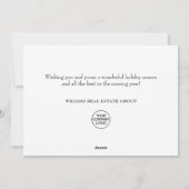 Elegante Pine Tree Weihnachten Corporate Gruß (Rückseite)