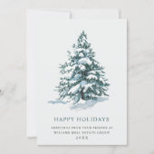 Elegante Pine Tree Weihnachten Corporate Gruß (Vorderseite)