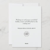 Elegante Pine Tree Weihnachten Corporate Gruß (Rückseite)