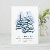 Elegante Pine Tree Weihnachten Corporate Gruß (Stehend Vorderseite)