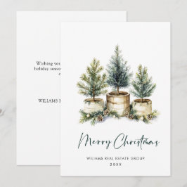 Elegante Pine Tree Weihnachten Corporate Gruß
