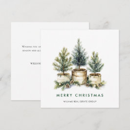 Elegante Pine Tree Weihnachten Corporate Gruß