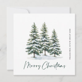 Elegante Pine Tree Weihnachten Corporate Gruß