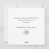 Elegante Pine Tree Weihnachten Corporate Gruß (Rückseite)