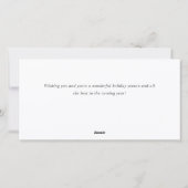 Elegante Pine Tree Weihnachten Corporate Gruß (Rückseite)