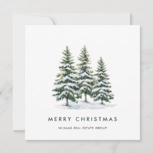 Elegante Pine Tree Weihnachten Corporate Gruß