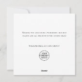 Elegante Pine Tree Weihnachten Corporate Gruß (Rückseite)