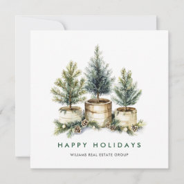 Elegante Pine Tree Weihnachten Corporate Gruß