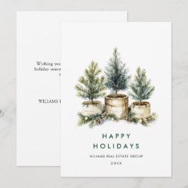 Elegante Pine Tree Weihnachten Corporate Gruß