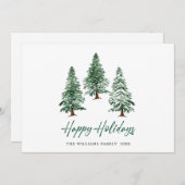 Elegante Pine Tree Weihnachten Corporate Gruß (Vorne/Hinten)
