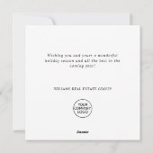 Elegante Pine Tree Weihnachten Corporate Gruß (Rückseite)