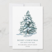 Elegante Pine Tree Weihnachten Corporate Gruß (Vorderseite)