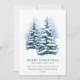 Elegante Pine Tree Weihnachten Corporate Gruß