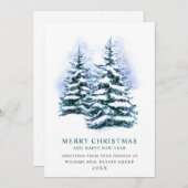 Elegante Pine Tree Weihnachten Corporate Gruß (Vorne/Hinten)