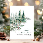 Elegante Pine Tree Weihnachten Corporate Gruß