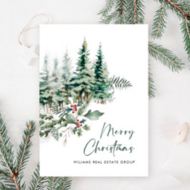 Elegante Pine Tree Weihnachten Corporate Gruß