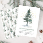 Elegante Pine Tree Weihnachten Corporate Gruß<br><div class="desc">Minimalistische elegante Pine Tree Weihnachten Gruß Corporate Holiday Card. Überraschen Sie Ihre nahen und machen Sie das Fest unvergesslich. Für weitere Anpassungen klicken Sie bitte auf den Link "Weitere Anpassung" und verwenden Sie unser Design-Tool,  um diese Vorlage zu ändern.</div>