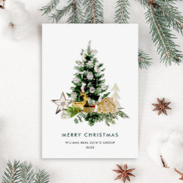 Elegante Pine Tree Weihnachten Corporate Gruß