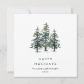 Elegante Pine Tree Weihnachten Corporate Gruß (Vorderseite)